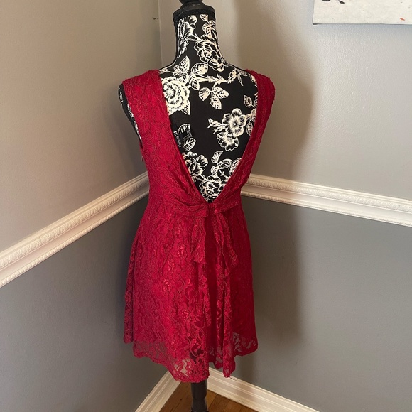Red Lace Dress - Picture 2 of 2